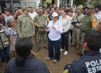 Nahle aseguró que se reconstruirá zonas afectadas por lluvias en Veracruz