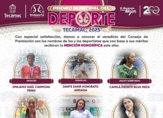 Da a Conocer Gobierno de Tecámac a Ganadores del Premio Municipal del Deporte