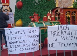 Realizan plantón en Palacio Municipal de Tecámac ante ola de despidos injustificados