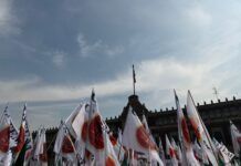 Apoya CATEM a la presidenta de México Claudia Sheinbaum desde el zócalo
