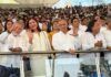 Rosi Wong refrenda unidad con gobiernos de Morena: asiste al tercer informe de Salomón Jara en Oaxaca