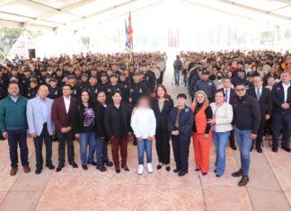 Día del Policía: Rosi Wong hace entrega de uniformes y estímulos para la Guardia Civil de Tecámac