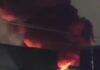 Se registró fuerte incendio en fábrica de colchones en Ixtapaluca