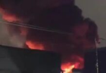 Se registró fuerte incendio en fábrica de colchones en Ixtapaluca