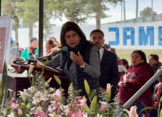 Asiste la Senadora Mariela Gutiérrez al Primer Concurso Estatal de Bandas de Guerra