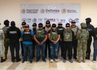 Detienen a 9 presuntos miembros del CJNG en Puebla