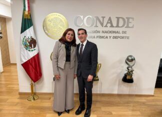 Alcaldesa Rosi Wong impulsa alianzas para fortalecer el deporte tras reunión con Rommel Pacheco y autoridades federales