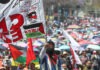 Maestros se enfrentan con Policía durante marcha de protesta en CDMX