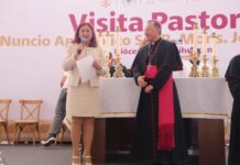 Alcaldesa Rosi Wong Romero refrenda respeto a todas las expresiones religiosas durante visita del nuncio apostólico Joseph Spiteri a Tecámac
