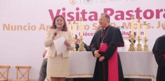 Alcaldesa Rosi Wong Romero refrenda respeto a todas las expresiones religiosas durante visita del nuncio apostólico Joseph Spiteri a Tecámac