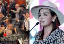 Morenistas corean “¡Morón!” ante visita de Grecia Quiroz al Senado Senado