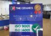 Recibe Time Ceramics reconocimientos ISO 9001 e ISO 14001 por la calidad de sus productos y cuidado del medio ambiente
