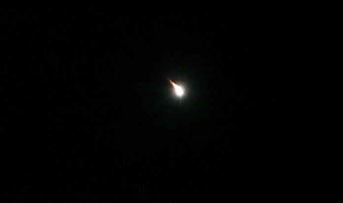 Suspected Iranian missile spotted above West Bank city of Nablus