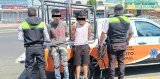 Guardia Civil de Tecámac da golpe a crimen:detiene a dos presuntos delincuentes en Hueyotenco