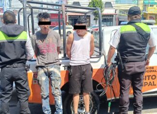 Guardia Civil de Tecámac da golpe a crimen:detiene a dos presuntos delincuentes en Hueyotenco