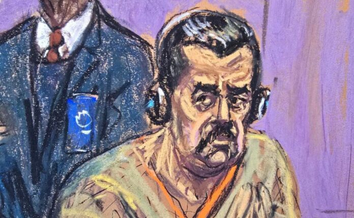 dibujo-de-la-artista-jane-rosenberg-donde-aparece-nicolas-maduro-durante-su-comparecencia-ante-un-tribunal-federal-en-nueva-york-1024x631