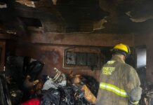 Protección Civil y bomberos de Tecamác atienden incendio en vivienda y salvaguardan a adulto mayor