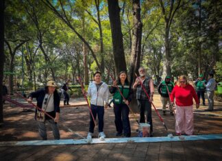 Nancy Núñez encabeza jornada de mantenimiento en el Parque de la China