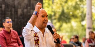Se reúnen mil coyoacanenses en Santa Úrsula en defensa de la soberanía de México; Llama Alejandro Robles a difundir logros y alcances de la 4T