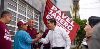 Recorre Pável Jarero las Calles de Tepic; Lleva Mensaje de Defensa de la Cuarta Transformación a la Colonia Amado Nervo