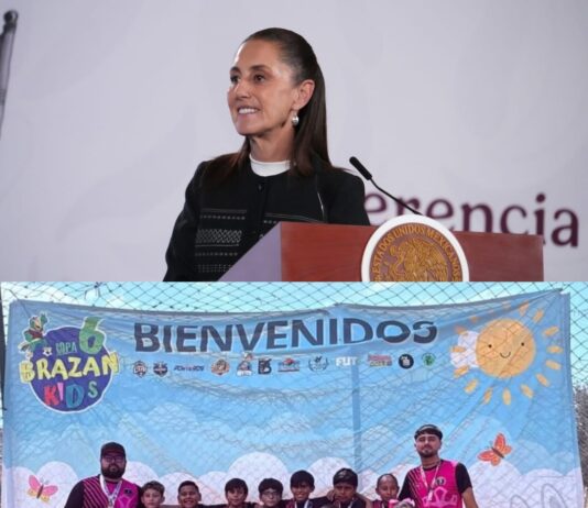 Sheinbaum va por equipo infantil de Tijuana varado en Colombia tras sismo