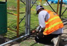 Renuevan cancha de fut 7 en el Deportivo Jardines para vecinos de Tecámac