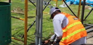 Renuevan cancha de fut 7 en el Deportivo Jardines para vecinos de Tecámac