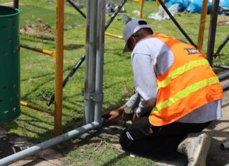 Renuevan cancha de fut 7 en el Deportivo Jardines para vecinos de Tecámac