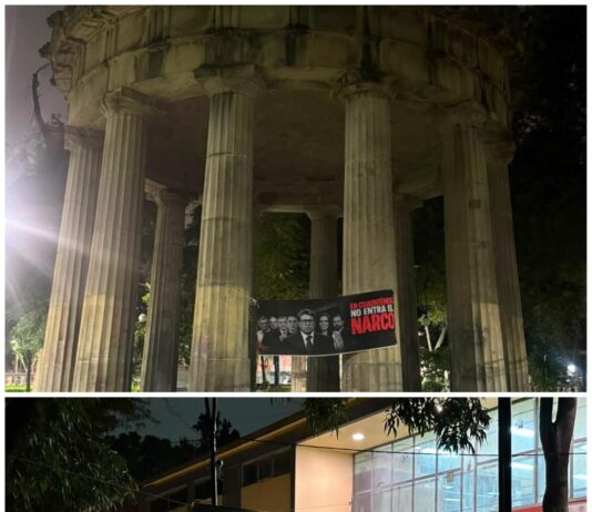 Vecinos de Tlatelolco responden con mantas contra protesta de Morena: «No permitiremos que el narco entre a Cuauhtémoc”