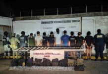 Detienen a nueve personas y aseguran armas y droga en Culiacán