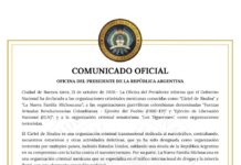 Milei declara terroristas al Cártel de Sinaloa y a La Nueva Familia Michoacana; los mete a la lista negra de Argentina