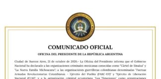 Milei declara terroristas al Cártel de Sinaloa y a La Nueva Familia Michoacana; los mete a la lista negra de Argentina