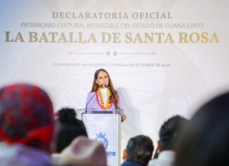 Firma Gobernadora Declaratoria como Patrimonio Cultural Intangible del Estado de Guanajuato a La Batalla de Santa Rosa
