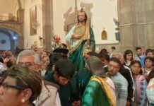 Abarrotan templo de San Hipólito por fiesta a San Judas Tadeo; SSC implementa operativo