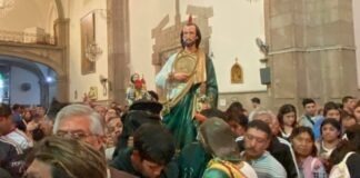 Abarrotan templo de San Hipólito por fiesta a San Judas Tadeo; SSC implementa operativo