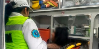 Policías auxilian a mujer que subió a una torre eléctrica en Tlalpan