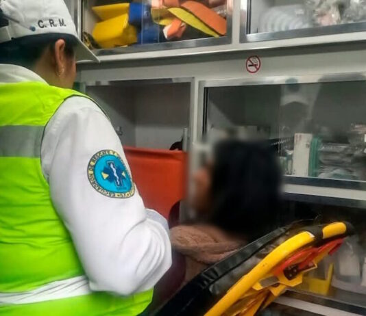 Policías auxilian a mujer que subió a una torre eléctrica en Tlalpan